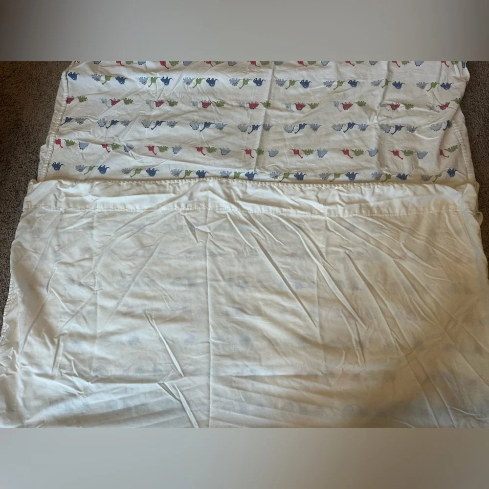 Kids Dinosaur Duvet Cover Cream Multicolor Junior Size 50x74